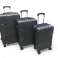 Sada tří cestovních kufrů s pevným krytem v různých barvách a kolečky o 360 stupních fotka 2