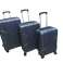 Set med tre resväskor med styvt lock i olika färger och 360-graders hjul bild 1