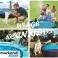 Skladací, 160 x 30 cm, stabilný, pre domácich miláčikov, deti, bazén, protišmykový, prenosný/modrý - bazén pre psov, nadzemný bazén, vonkajší bazén fotka 6