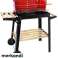 Portable Metal & Wood BBQ with Wheels - Dimensions 83x43x87cm, Ideal for Outdoors image 2