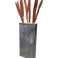 Vases industriels en métal gris 45,5cm photo 3