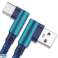 KK21U USB CABLE USB C RIGHT ANGLE BLUE image 1