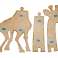 Giraffe Height Measure 125 cm Natural Wood Chalkboard 32 x 44 cm image 2