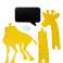 Giraf Hoogte Afmeting: 125 cm Geel foto 1