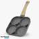 4pan - 4-hole Frying Pan- 4-hole skillet, multi-hole fry pan, divided cooking pan image 1