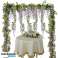 Lierre de soie suspendu fleur vigne, fleurs artificielles, aspect réaliste, décoration végétale, décorez votre maison, 5 fleurs roses, longueur 170cm - Flowervines photo 3