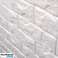 Whitebrick - 3D brique mur autocollants - sticker brique blanche, papier peint brique 3D, peler et coller panneau de brique photo 3