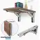 Support triangulaire pliant pour étagères murales Charge maximale 60kg Installation facile Angle réglable à 90° 2 pièces avec vis 30x13cm - Pliable photo 1