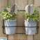 Zwart metalen Artstone Amy wandhangers voor twee plantenpotten 39x25cm foto 1