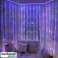 Rideau lumineux multicolore avec télécommande, créez une atmosphère festive, 15 crochets de suspension, avec 300 lumières LED, 3 x 3 m - Colorlights photo 1
