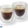 2 Tasses à café 80ML CLASSIC en verre borosilicate - double paroi - fait main - différentes tailles (80 ML CLASSIC) photo 5