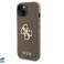 coque Guess iPhone 15 &amp; 14 Plus Back cover coque Perforated 4G - glitter - Taupe photo 3