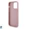 Guess iPhone 15 Pro Max Задняя крышка Стеганый классический чехол 4G - Розовый изображение 6