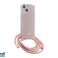 Coque Guess iPhone 15 Back cover coque Crossbody cord - 4G print - Rose  J-TOO photo 2