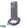 Gjett iPhone 15 Pro bakdeksel Crossbody ledningsveske - 4G-utskrift - Blå J-TOO bilde 1
