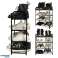 Shoe shelf cabinet rack bookcase 4 tiers black image 4