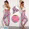 Leggings rose - leggings Floral, leggings roses, leggings à motifs de fleurs photo 5