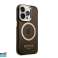 Uzminiet iPhone 14 Pro cieto aizmugurējo futrāli - Zelta pogas un kamera - Saderīgs ar Magsafe - Caurspīdīgs - Melns J-TOO attēls 3