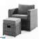 NEW! Garden & Leisure Lounge Set with Stool 6 Pieces incl. Seat and Back Cushions, image 4