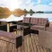 Viena outdoor dining set 5 pieces of Rattan coffee with pillows image 1