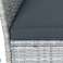 Almira Outdoor Essset 7-teilig Φ140 Graues Rattan mit Kissen Bild 2