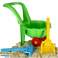 Children's wheelbarrow daisy garden set with spatula and rake green image 3