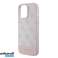 Guess iPhone 15 Pro Max Case Magsafe Hard Back Case - 4G Pu Bottom - Pink J-TOO image 4