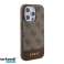 Guess iPhone 15 Pro Magsafe Hard Back Case - 4G Pu Bottom - Brown J-TOO image 3
