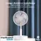 Draagbare ventilator Reistafelventilator in hoogte verstelbaar met afstandsbediening foto 2