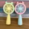 ultifunctional Tragbarer Mini-Schreibtischventilator - Wiederaufladbarer tragbarer Cartoon-Mini-Ventilator mit LED-Licht, CUTE PORTABLE HAND FAN Bild 4