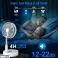 Standventilator mit Fernbedienung, leiser tragbarer oszillierender Lüfter, 7200mAh wiederaufladbarer Akku-Tischventilator, 8&quot; USB höhenverstellbar faltbar für das Schlafzimmer Bild 6