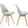 Set of 4 chairs with cushion GREY image 1