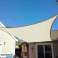 Tenda parasole quadrata impermeabile 4x4m - beige foto 2