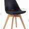 Set of chairs with cushion 4pcs BLACK image 3