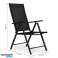 Lot de 2 chaises de jardin pliantes en acier avec dossier ajustable - noir photo 6