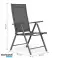 Lot de 2 chaises de jardin pliantes en acier avec dossier ajustable - gris photo 5