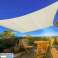 Square sunshade sail canopy waterproof 3x3m - beige image 1