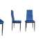 Kėdės su kontūriniu atlošu- VELVET BLUE - 4 vnt. nuotrauka 2