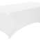 Housse de nappe universelle pour table traiteur 180 cm blanche souple photo 1