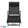 Chaise longue de plage de jardin inclinable pliante dossier réglable construction en acier photo 1