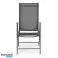 Lot de 2 chaises de jardin pliantes en acier avec dossier ajustable - gris photo 1