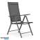Lot de 2 chaises de jardin pliantes en acier avec dossier ajustable - gris photo 2