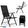 Lot de 2 chaises de jardin pliantes en acier avec dossier ajustable - noir photo 2