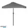 Grand parasol de jardin rectangulaire incliné cassé avec manivelle gris 200 x 140 cm photo 2