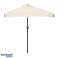 Rectangular large slanted garden umbrella broken with crank beige 200 x 140 cm image 2