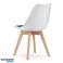 Chaise MARK blanc et noir / pieds naturels x 4 photo 1