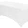 Housse de nappe universelle pour table traiteur 180 cm blanche souple photo 2