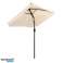 Rectangular large slanted garden umbrella broken with crank beige 200 x 140 cm image 3