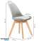 Set of 4 chairs with cushion GREY image 2