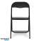 Lot de 6 chaises de jardin pliables, éco-cuir noir photo 3